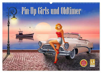 Calendar/Diary Pin-Up Girls und Oldtimer by Mausopardia (Wandkalender 2025 DIN A2 quer), CALVENDO Monatskalender Calvendo