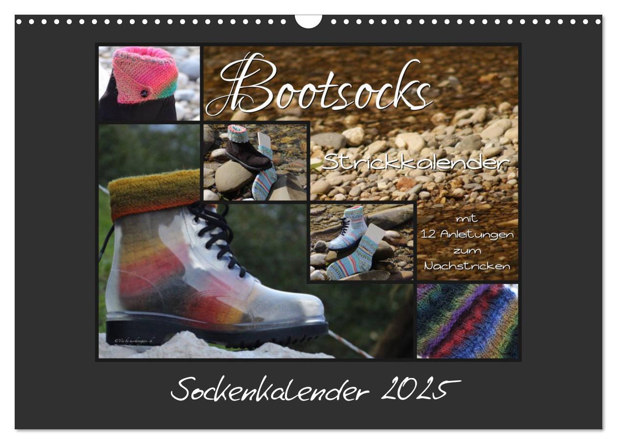 Kalendář/Diář Sockenkalender Bootsocks 2025 (Wandkalender 2025 DIN A3 quer), CALVENDO Monatskalender Calvendo