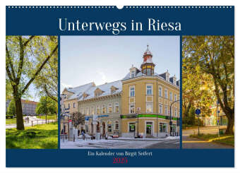 Kalender/Terminbuch Unterwegs in Riesa (Wandkalender 2025 DIN A2 quer), CALVENDO Monatskalender Calvendo