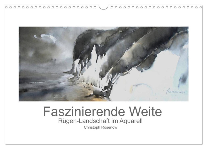 Kalendarz/Pamiętnik Faszinierende Weite. Rügen-Landschaft im Aquarell (Wandkalender 2025 DIN A3 quer), CALVENDO Monatskalender Calvendo