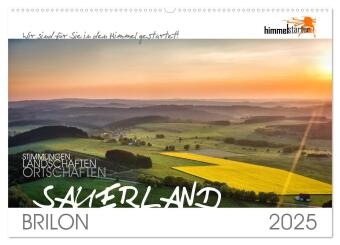 Kalendarz/Pamiętnik Das Sauerland bei Brilon aus der Vogelperspektive (Wandkalender 2025 DIN A2 quer), CALVENDO Monatskalender Calvendo