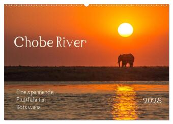 Kalendár/Diár Chobe River - Eine spannende Flussfahrt in Botswana (Wandkalender 2025 DIN A2 quer), CALVENDO Monatskalender Calvendo