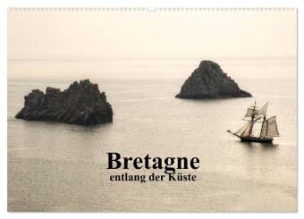 Calendar/Diary Bretagne entlang der Küste (Wandkalender 2025 DIN A2 quer), CALVENDO Monatskalender Calvendo