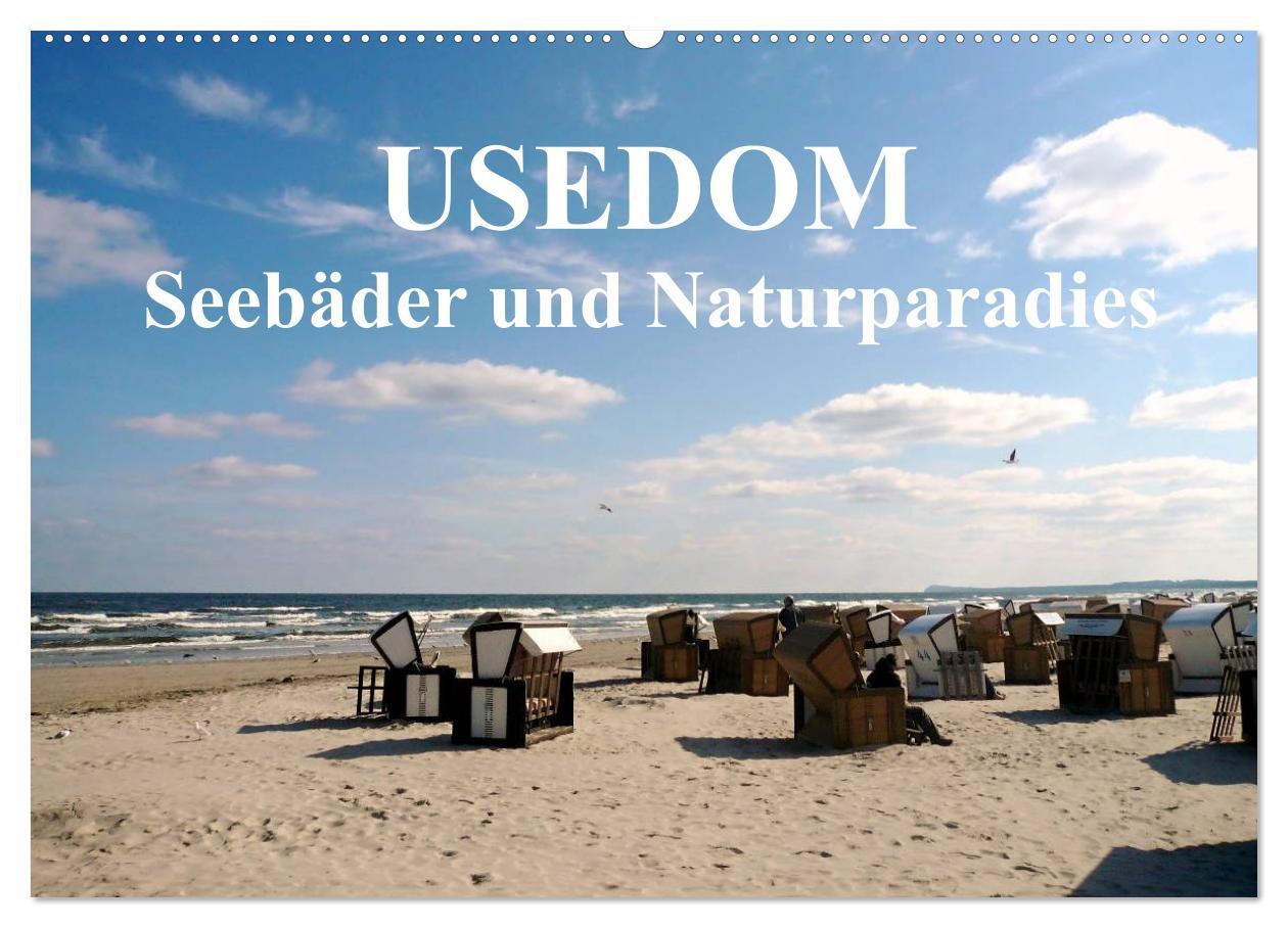 Календар/тефтер USEDOM - Seebäder und Naturparadies (Wandkalender 2025 DIN A2 quer), CALVENDO Monatskalender Calvendo