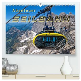 Kalendarz/Pamiętnik Abenteuer Seilbahn (hochwertiger Premium Wandkalender 2025 DIN A2 quer), Kunstdruck in Hochglanz Calvendo