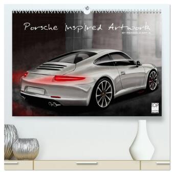 Calendario/Agenda Porsche inspired Artwork by Reinhold Art's (hochwertiger Premium Wandkalender 2025 DIN A2 quer), Kunstdruck in Hochglanz Calvendo