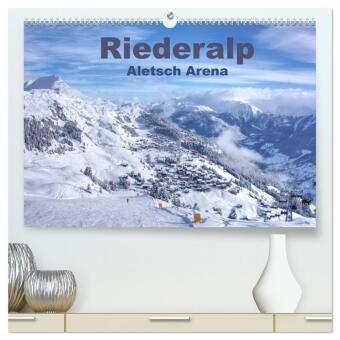 Календар/тефтер Riederalp - Altesch Arena (hochwertiger Premium Wandkalender 2025 DIN A2 quer), Kunstdruck in Hochglanz Calvendo