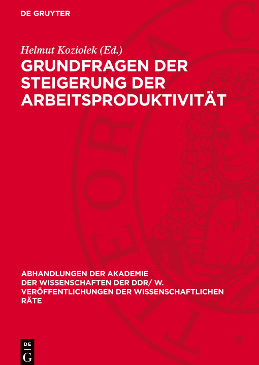 Buch Grundfragen der Steigerung der Arbeitsproduktivität Helmut Koziolek