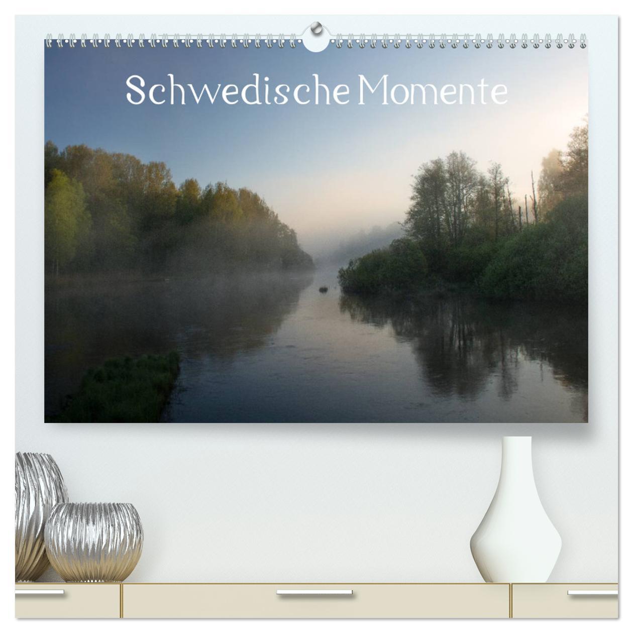 Kalendár/Diár Schwedische Momente (hochwertiger Premium Wandkalender 2025 DIN A2 quer), Kunstdruck in Hochglanz Calvendo