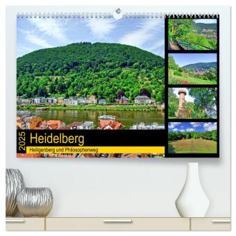 Kalendář/Diář Heidelberg - Heiligenberg und Philosophenweg (hochwertiger Premium Wandkalender 2025 DIN A2 quer), Kunstdruck in Hochglanz Calvendo