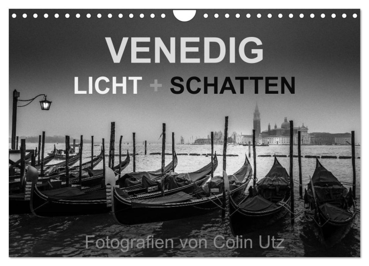 Календар/тефтер Venedig - Licht und Schatten (Wandkalender 2025 DIN A4 quer), CALVENDO Monatskalender Calvendo