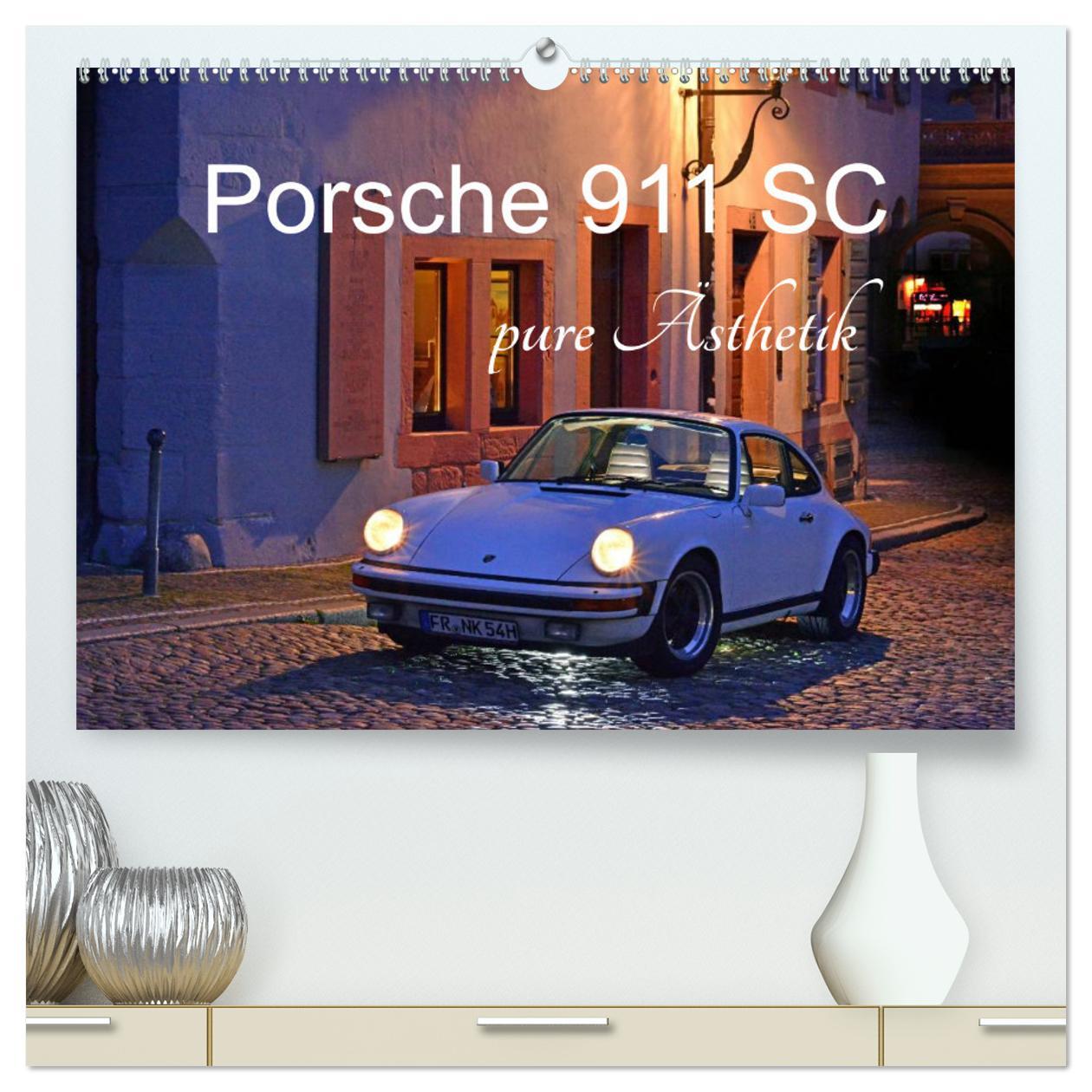 Kalendár/Diár Porsche 911 SC pure Ästhetik (hochwertiger Premium Wandkalender 2025 DIN A2 quer), Kunstdruck in Hochglanz Calvendo