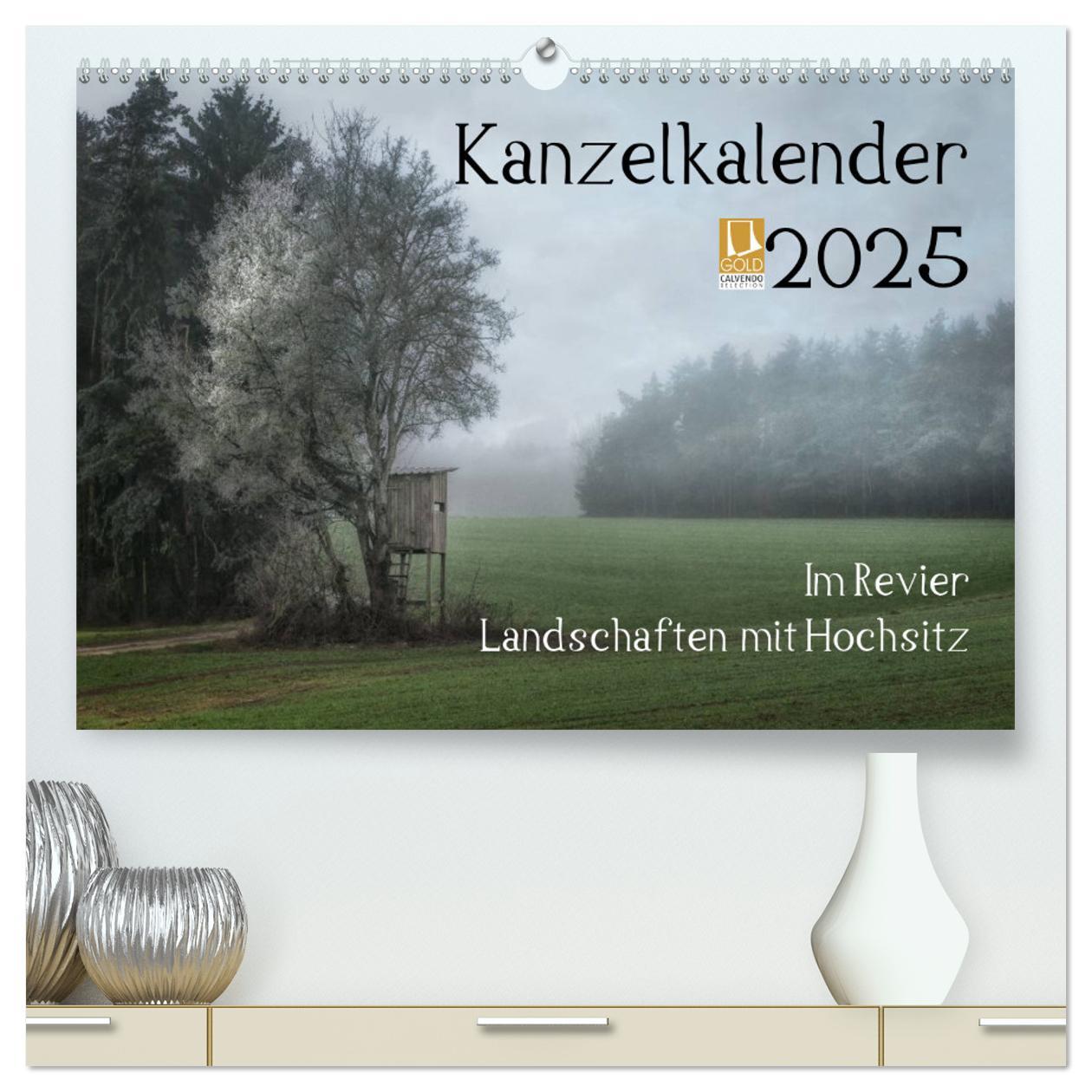 Kalendář/Diář Kanzelkalender 2025 (hochwertiger Premium Wandkalender 2025 DIN A2 quer), Kunstdruck in Hochglanz Calvendo