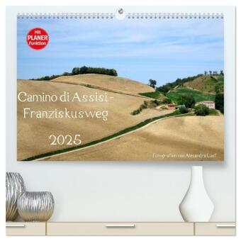 Kalendar/Rokovnik Camino di Assisi - Franziskusweg (hochwertiger Premium Wandkalender 2025 DIN A2 quer), Kunstdruck in Hochglanz Calvendo