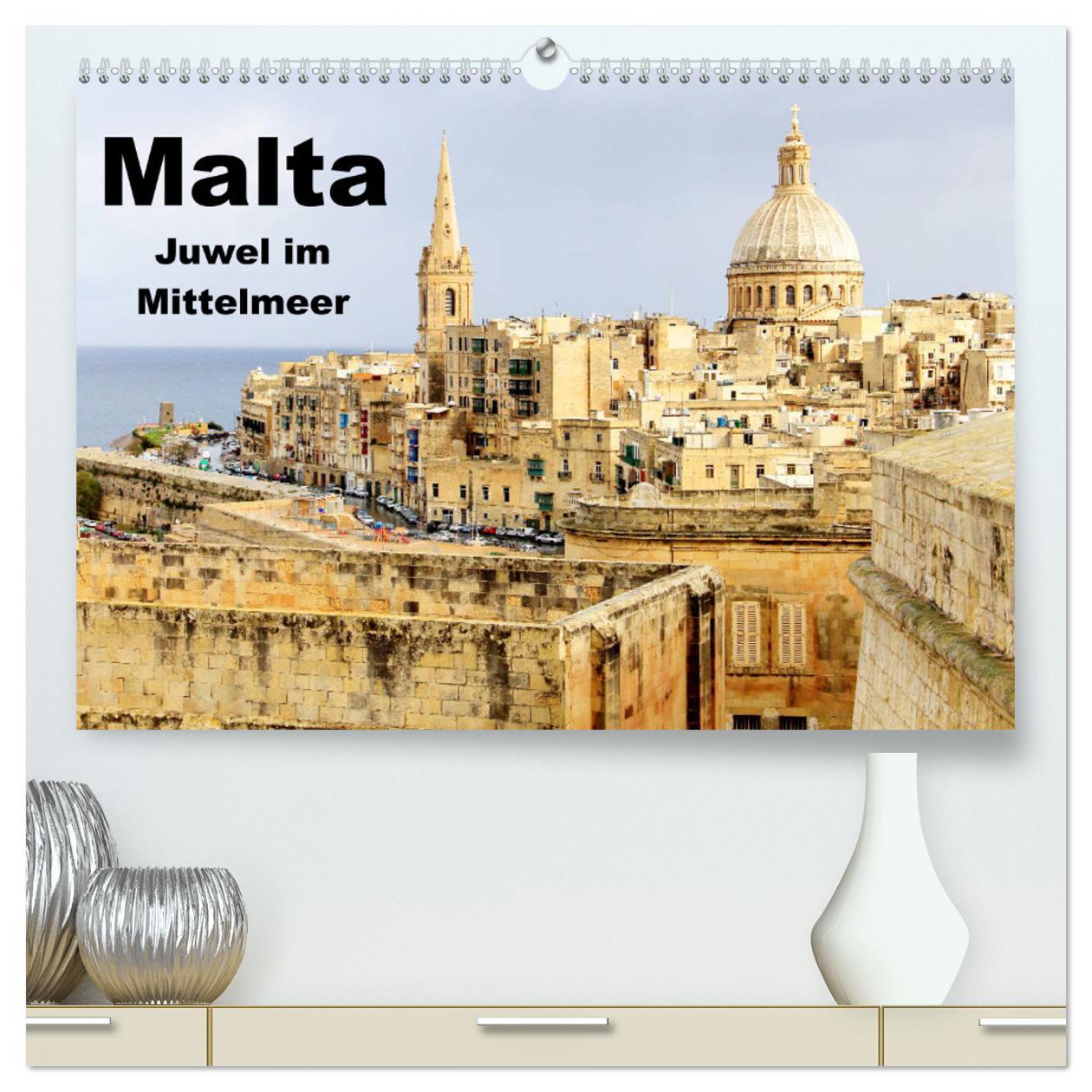 Kalendář/Diář Malta - Juwel im Mittelmeer (hochwertiger Premium Wandkalender 2025 DIN A2 quer), Kunstdruck in Hochglanz Calvendo