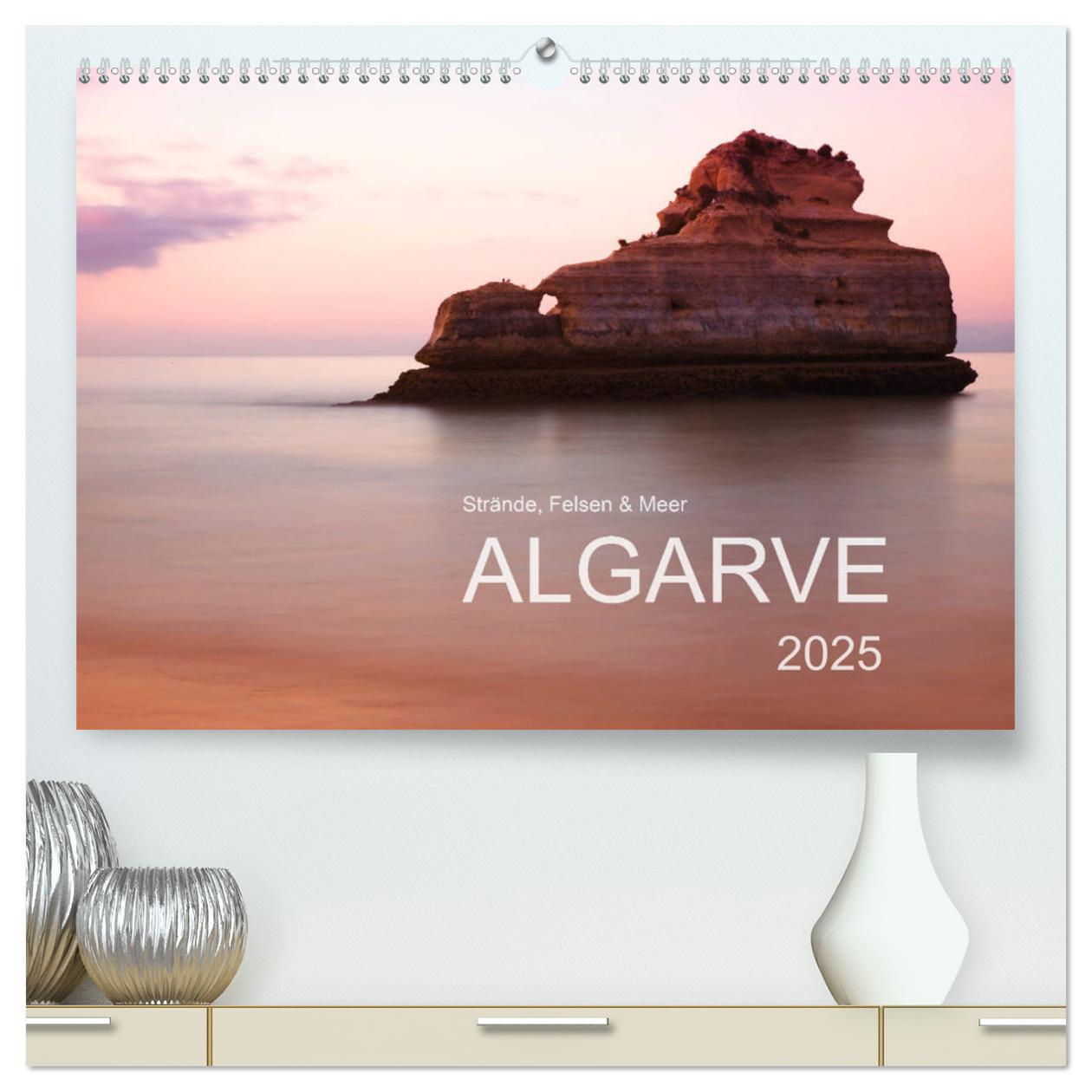 Kalendář/Diář Strände, Felsen und Meer - ALGARVE 2025 (hochwertiger Premium Wandkalender 2025 DIN A2 quer), Kunstdruck in Hochglanz Calvendo