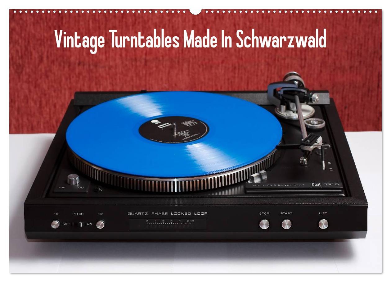 Kalendar/Rokovnik Vintage Turntables Made In Schwarzwald (Wandkalender 2025 DIN A2 quer), CALVENDO Monatskalender Calvendo