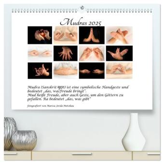 Calendario/Agenda Mudras / 2025 (hochwertiger Premium Wandkalender 2025 DIN A2 quer), Kunstdruck in Hochglanz Calvendo