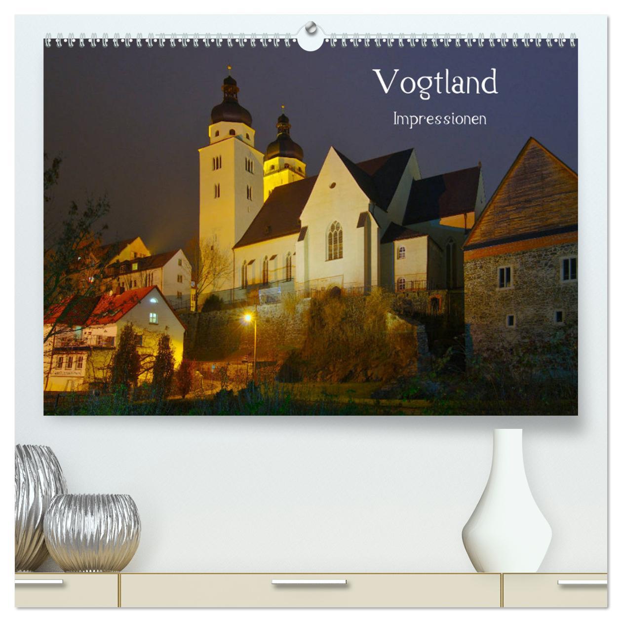 Календар/тефтер Vogtland - Impressionen (hochwertiger Premium Wandkalender 2025 DIN A2 quer), Kunstdruck in Hochglanz Calvendo