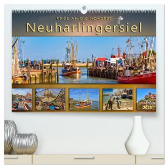 Calendar/Diary Reise an die Nordsee - Neuharlingersiel (hochwertiger Premium Wandkalender 2025 DIN A2 quer), Kunstdruck in Hochglanz Calvendo