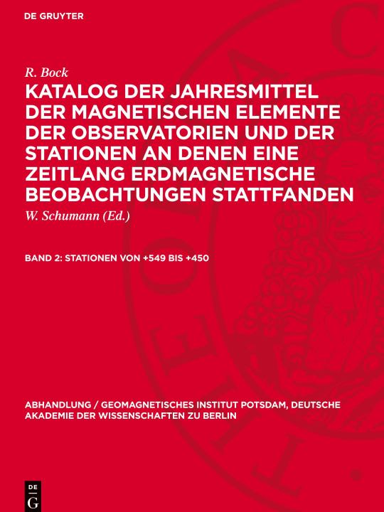 Boek Stationen von +549 bis +450 R. Bock