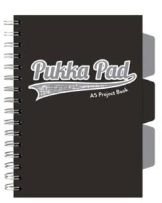 Książka Kołozeszyt Pukka Pad A5 Project Book Black & Grey czarny 