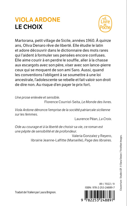 Knjiga Le Choix Viola Ardone