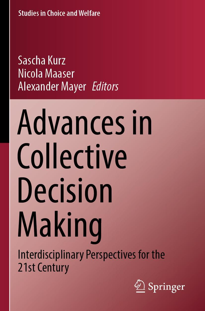 Buch Advances in Collective Decision Making Alexander Mayer