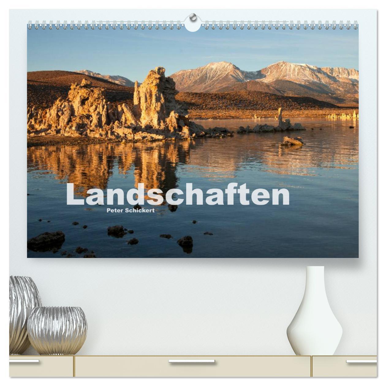 Kalendár/Diár Landschaften (hochwertiger Premium Wandkalender 2025 DIN A2 quer), Kunstdruck in Hochglanz 