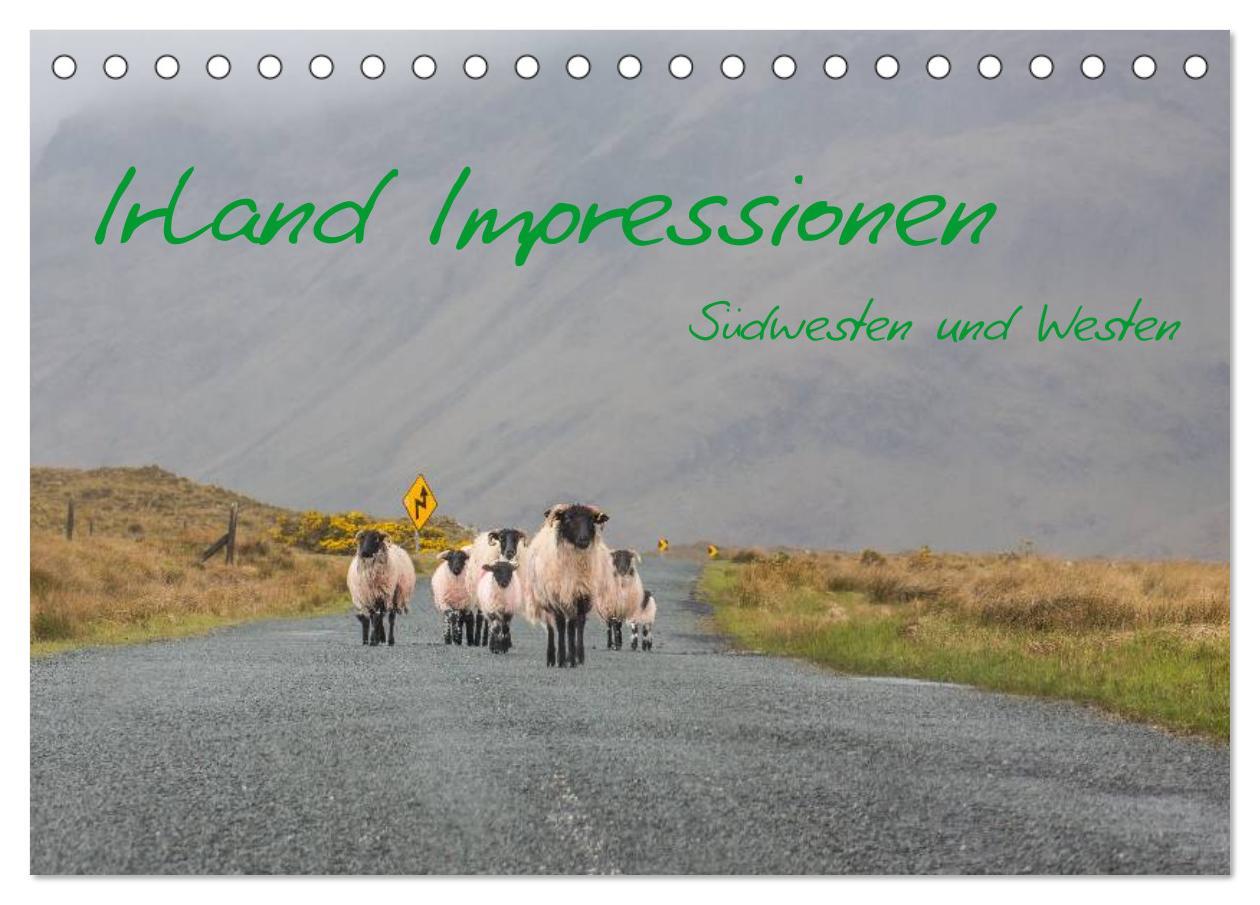 Календар/тефтер Irland Impressionen Südwesten und Westen (Tischkalender 2025 DIN A5 quer), CALVENDO Monatskalender 