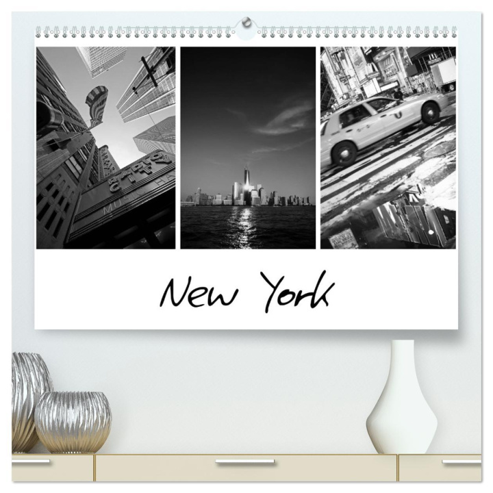 Calendario/Agenda New York (hochwertiger Premium Wandkalender 2025 DIN A2 quer), Kunstdruck in Hochglanz 