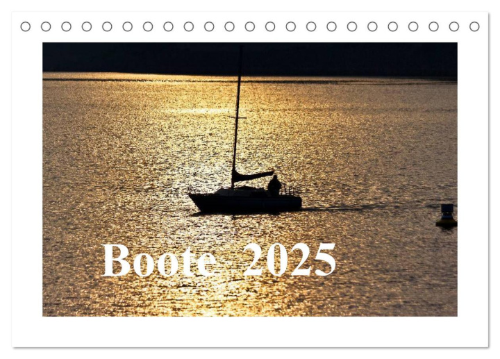 Calendar/Diary Boote 2025 (Tischkalender 2025 DIN A5 quer), CALVENDO Monatskalender 