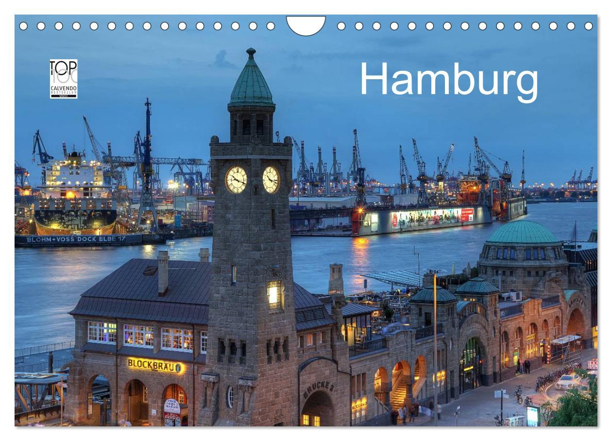 Kalendarz/Pamiętnik Hamburg (Wandkalender 2025 DIN A4 quer), CALVENDO Monatskalender 