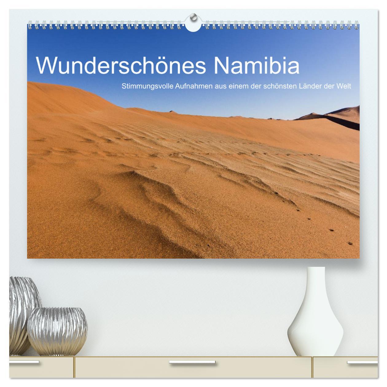 Kalendář/Diář Wunderschönes Namibia (hochwertiger Premium Wandkalender 2025 DIN A2 quer), Kunstdruck in Hochglanz 