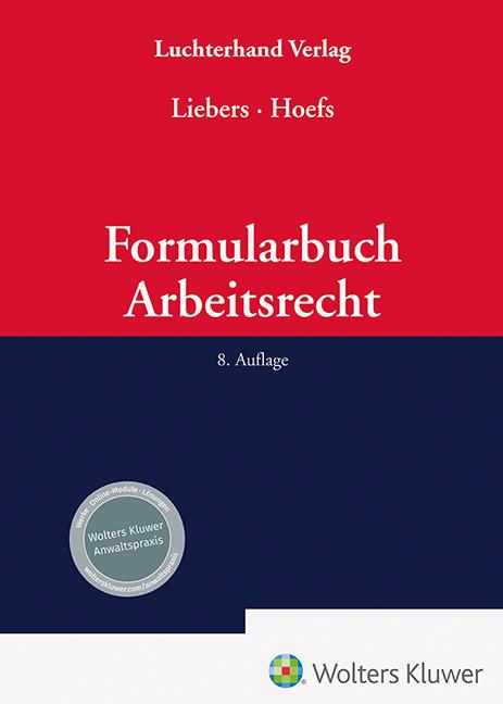 Book Formularbuch Arbeitsrecht Christian Hoefs