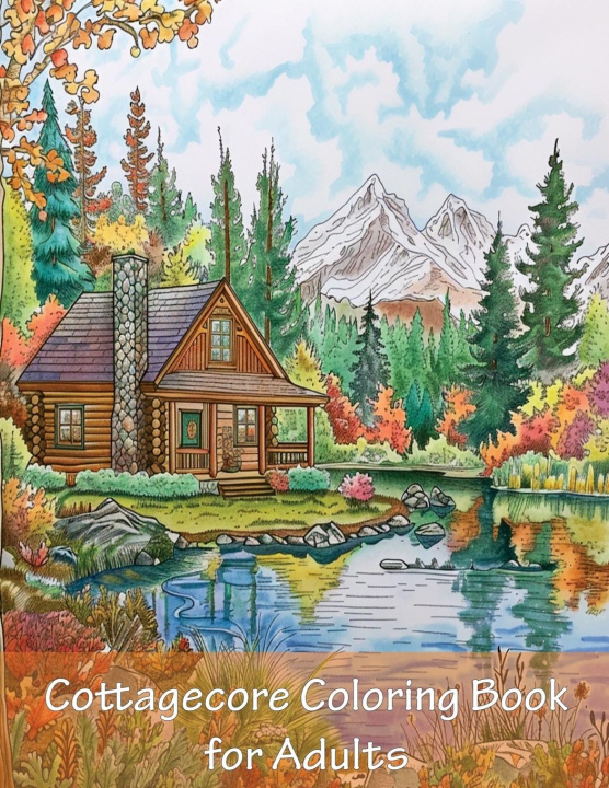 Carte Cottagecore Coloring Book For Adults 
