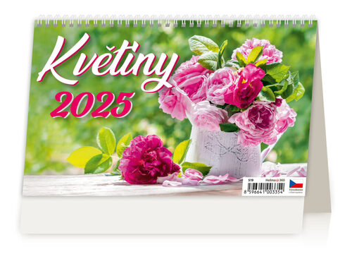 Calendar / Agendă Květiny 2025 - stolní kalendář 