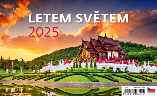 Kalendář/Diář Letem světem 2025 - stolní kalendář 