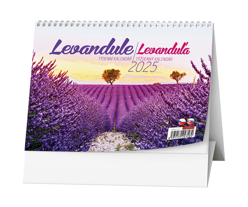 Calendar / Agendă Levandule 2025 - stolní kalendář 