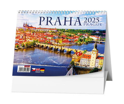 Calendrier/agenda Praha 2025 - stolní kalendář 