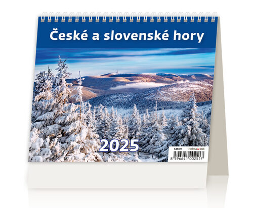 Naptár/Határidőnapló České a slovenské hory 2025 - stolní kalendář 