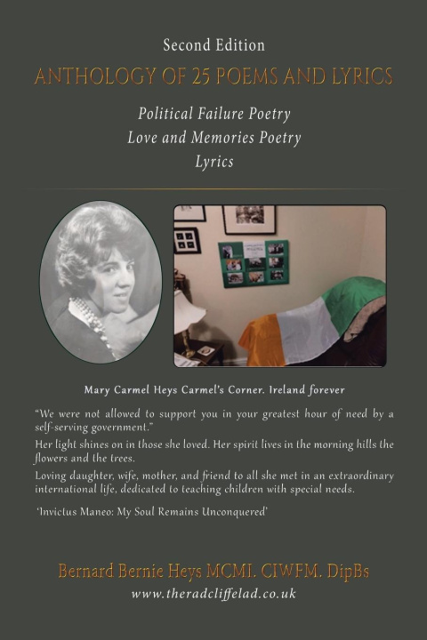 Knjiga Anthology of 25 Poems and Lyrics Bernard Bernie Heys MCMI. CIWFM. DipBs