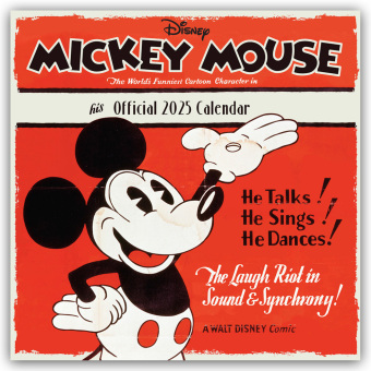 Naptár/Határidőnapló Disney Mickey Mouse 2025 - Wandkalender 