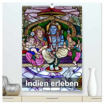 Naptár/Határidőnapló Indien erleben (hochwertiger Premium Wandkalender 2025 DIN A2 hoch), Kunstdruck in Hochglanz 