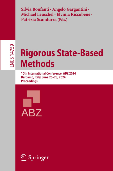 Kniha Rigorous State-Based Methods Silvia Bonfanti
