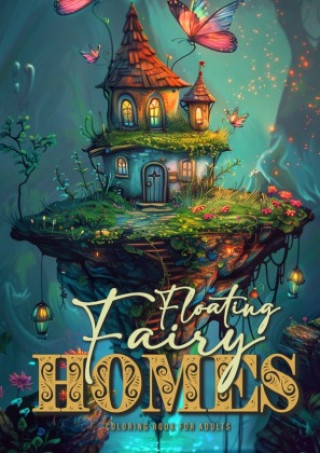 Kniha Floating Fairy Homes Coloring Book for Adults Grayscale Monsoon Publishing