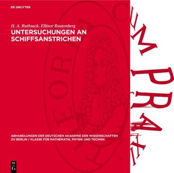 Knjiga Untersuchungen an Schiffsanstrichen H. A. Rathsack
