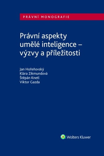 Knjiga Právní aspekty umělé inteligence Viktor Gazda