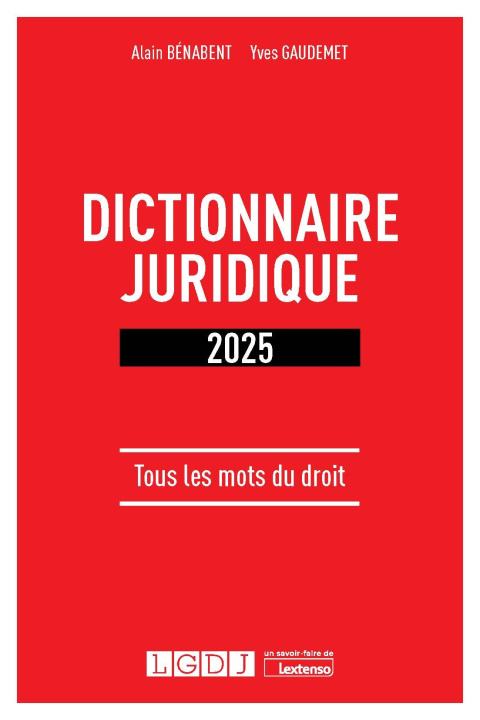 Libro Dictionnaire juridique 2025 Yves Gaudemet