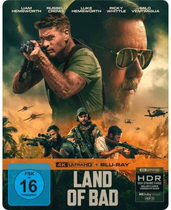 Videoclip Land of Bad, 1 4K UHD-Blu-ray + 1 Blu-ray (Limited Steelbook) William Eubank